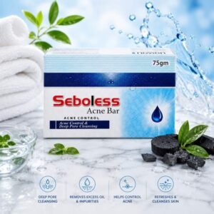 Seboless Acne Bar 75gm | Acne Control & Deep Pore Cleansing Bar