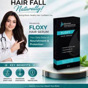 Floxy Hair Serum with Argan Oil, Keratin & Vitamin E for Smooth, Frizz-Free Hair